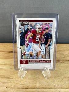 lot 223 image: 2017 Panini Score Christian McCaffery Rookie Card #373 J