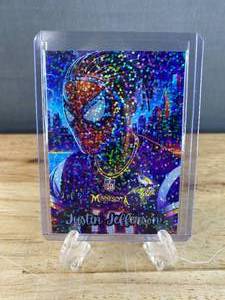 lot 25C image: Justin Jefferson NFL Football Minnesota Vikings Spider-Man Custom Card T