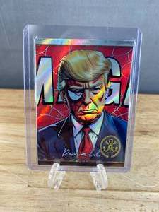 lot 38C image: USA President Donald Trump MAGA Custom Trading Card T