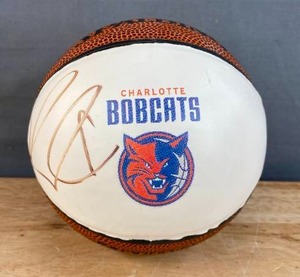 lot 40C image: NBA Basketball Charlotte Bobcats DJ Augustin Autographed Mini Basketball Q