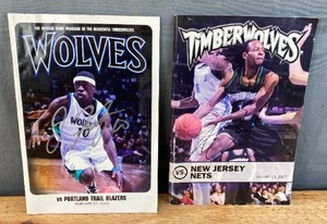 lot 88B image: NBA Minnesota Timberwolves Basketball Troy Hudson and Johnny Flynn Autographed Game Programs Q
