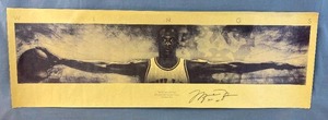 lot 55C image: NBA Chicago Bulls Basketball Michael Jordan Wings Poster 28.5 x 9.25 Q