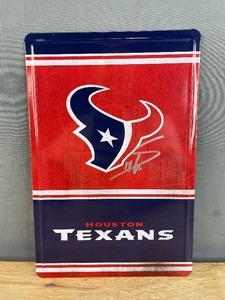 lot 56B image: Stefon Diggs Autographed Houston Texans NFL Football 12 x 8 Sign I