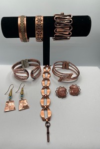 lot 1 image: Rose Gold Copper Jewelry Lot