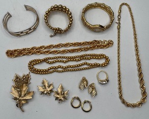 lot 10 image: Monet, Sarah Conventry Gold Tone Jewelry and Collezio Watch 18K HGE Ring