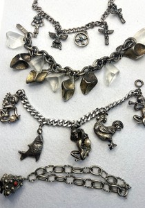 lot 97 image: Vintage Charm Style Bracelets One Very Unique