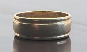 lot 148 image: 14K Marked PFG Mens Wedding Ring