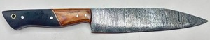 New 12" Customer Walnut Handle Damascus Full Tang Steel Knife