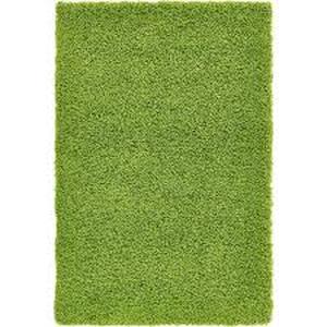 lot 14 image: Unique Loom Solid Shag Grass Green 3 ft. x 5 ft. Area Rug Customer Returns See Pictures