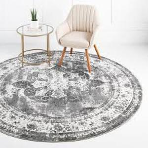lot 16 image: Unique Loom Sofia Salle Garnier Gray 6 ft. x 6 ft. Area Rug Customer Returns See Pictures