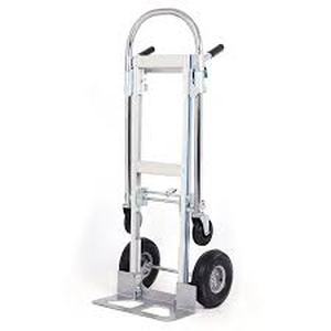 lot 17 image: Storage Folding Hand Truck Aluminum 2 in 1 Hand Cart 4 Wheels Platform Luggage Trolley FHT250A Customer Returns See Pictures