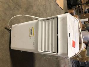 lot 28 image: Vissani 5,000 BTU (DOE) 115-Volt Portable Air Conditioner Unit Cools up to 150 sq. ft. with Dehumidifier and Remote in White Missing Pieces Customer Returns See Pictures