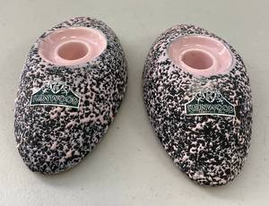 Vintage Kenwood Candle Holders - Speckled Design