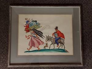 lot 2U image: Ada Peacock El Novio Artwork - Pencil Signed Watercolor