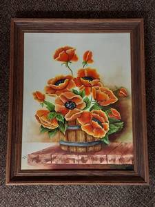 lot 5U image: Sharon Farkas Poppies Still Life Painting