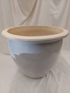 lot 6A image: Large Ceramic Glazed Planter Pot for Indoor Outdoor Decor