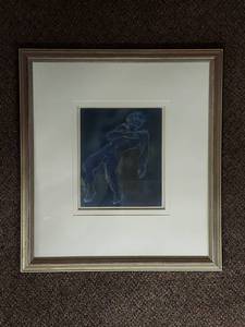lot 8U image: Michael Bermans Mixed Media Artwork Floating Blue Man 1997