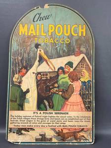 lot 9 image: Vintage Mail Pouch Tobacco Sign