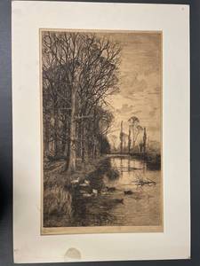lot 10 image: Henry C. Fox Signed Etching