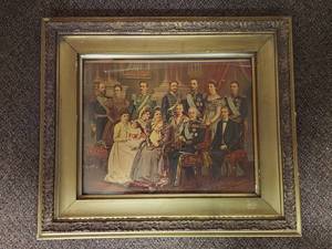 lot 13U image: Oscar II of Sweden Family Historical Framed Artwork