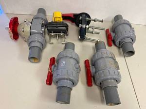 lot 14R image: Lot of Industrial PVC Valves and Actuators for Efficient Plumbing