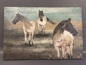 lot 15A image: Horse Landscape Canvas Print Art