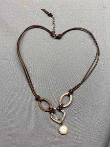 lot 18B image: Elegant Pearl Link Sterling Silver Clasp Necklace