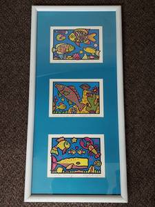 lot 20U image: Ocean-Themed Art Trio by Holly Sue Bennet Serigraph