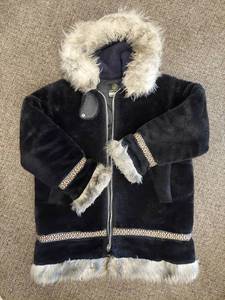 lot 23A image: Vintage Stearns Faux Fur Hooded Coat, Made in USA
