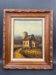 lot 32 image: Newport Framed Rural Landscape Painting