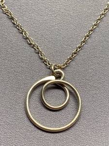lot 35B image: 925 Sterling Silver Circle Pendant Necklace