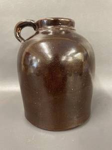 lot 36 image: Vintage Brown Stoneware Jug with Handle