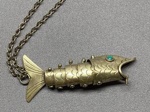 lot 43B image: Vintage Fish Articulated Pendant