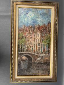 lot 46 image: Neuhof Stunning Framed Cityscape Oil Painting