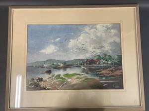 lot 50 image: Clarence R. Chaney Watercolor Painting 1962