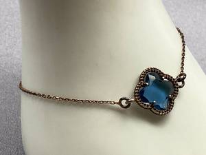 lot 52B image: Vintage Blue Stone Sterling Silver Bracelet