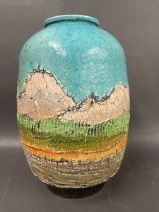 lot 58 image: Chad Jerzak Signed Artistic Ceramic Vase