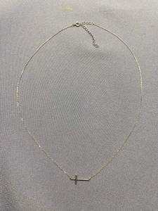 lot 65B image: Sterling Silver Cross Necklace