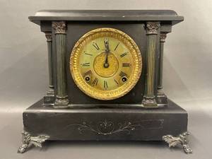 lot 72 image: Sessions Antique Mantel Clock 8-Day Cathedral Strike - Running