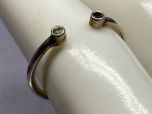 lot 73B image: Sterling Silver Adjustable Gemstone Wrap Ring