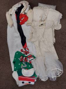 lot 103A image: Vintage Lace Dress, Holiday Sweaters, Decorative Pillows