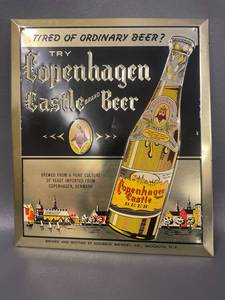 lot 104 image: Vintage Copenhagen Castle Beer Sign