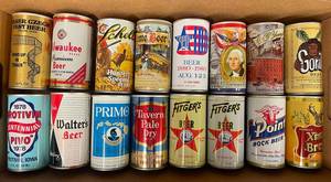 lot 119 image: Vintage Beer Can Collection - 16 Rare Assorted Designs