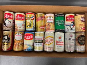 lot 120 image: Vintage Decorative Beer Can Collection 16 Cans