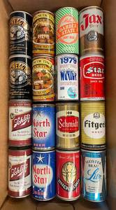 lot 124 image: Vintage Beer Can Collection Lot of 16 Pieces