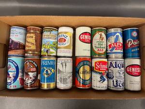 lot 125 image: Vintage Beer Can Collection Lot of 16 Assorted Rare