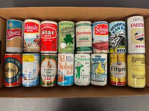 lot 126 image: Vintage Beer Cans Collection, 16 Rare Designs Lot
