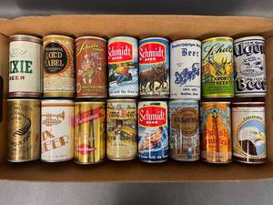 lot 127 image: Vintage Beer Can Collection - 16 Varieties Schmidt, Schells