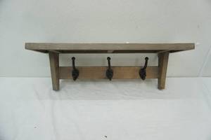 lot 12 image: shelf with coat hooks