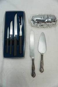 lot 103 image: knives & butter dish